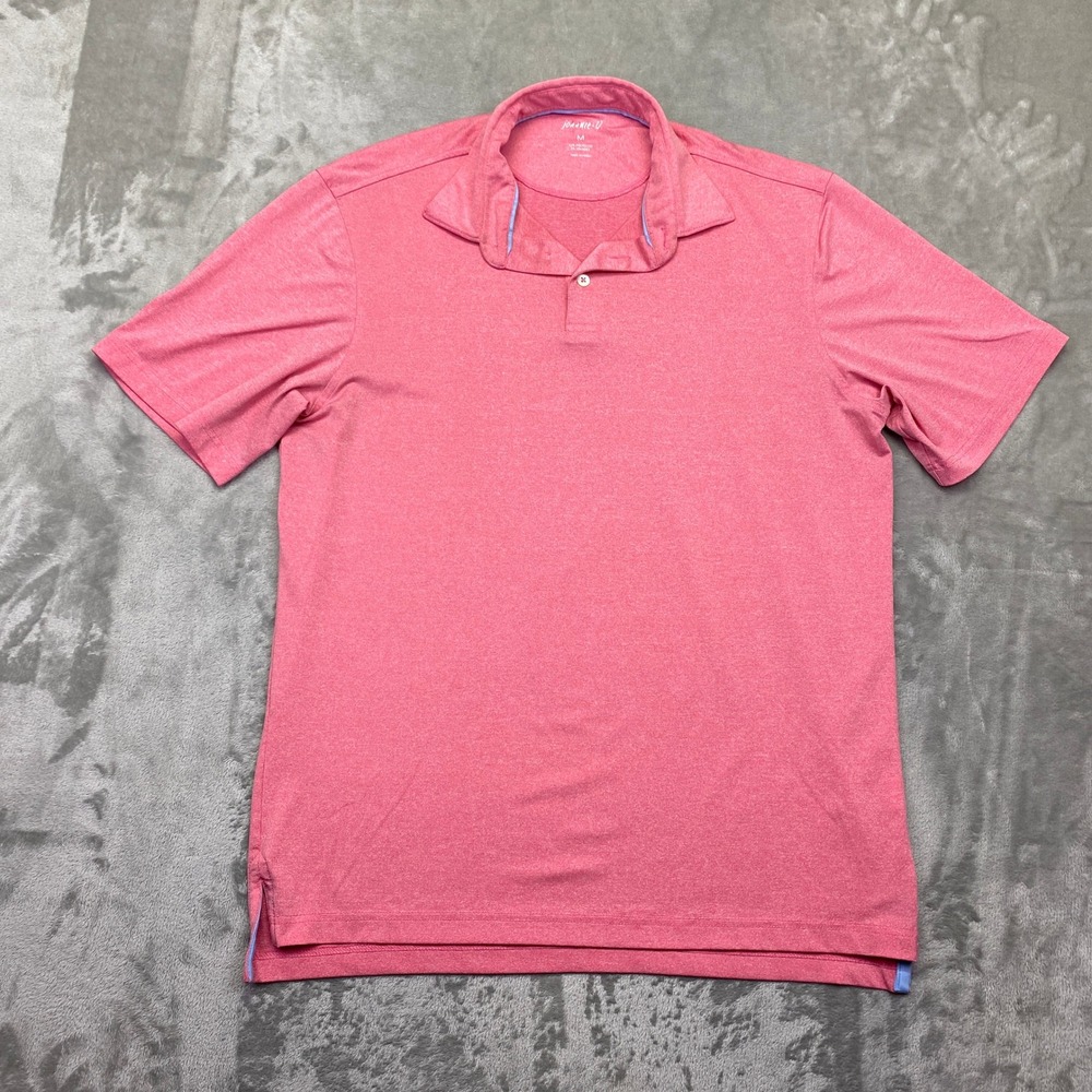 Joannle O Pink Heathered Short Sleeve Polo Shirt Womens Medium Golf Casual